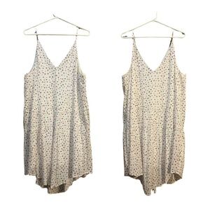 BCBG White swing polka dot double lined Dress size M